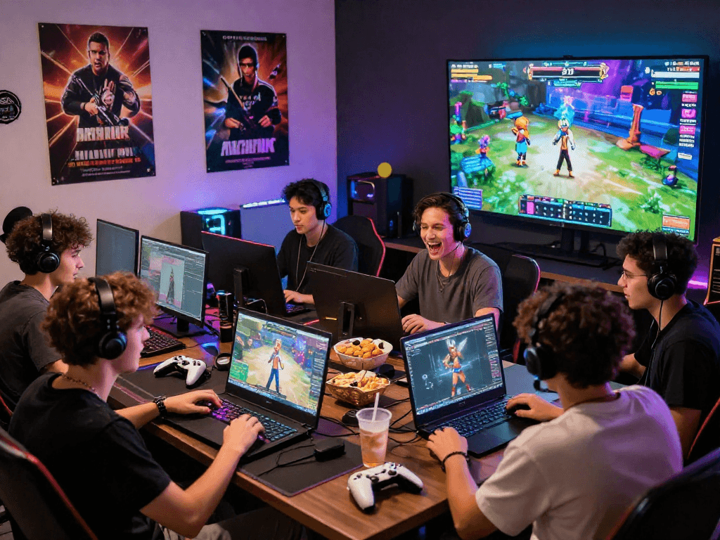 Engaging players immersed in a vibrant sex game environment.