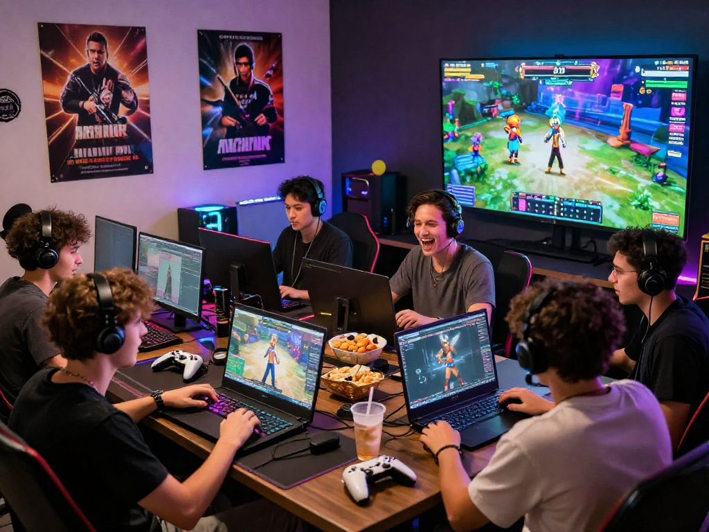 Engaging players immersed in a vibrant sex game environment.