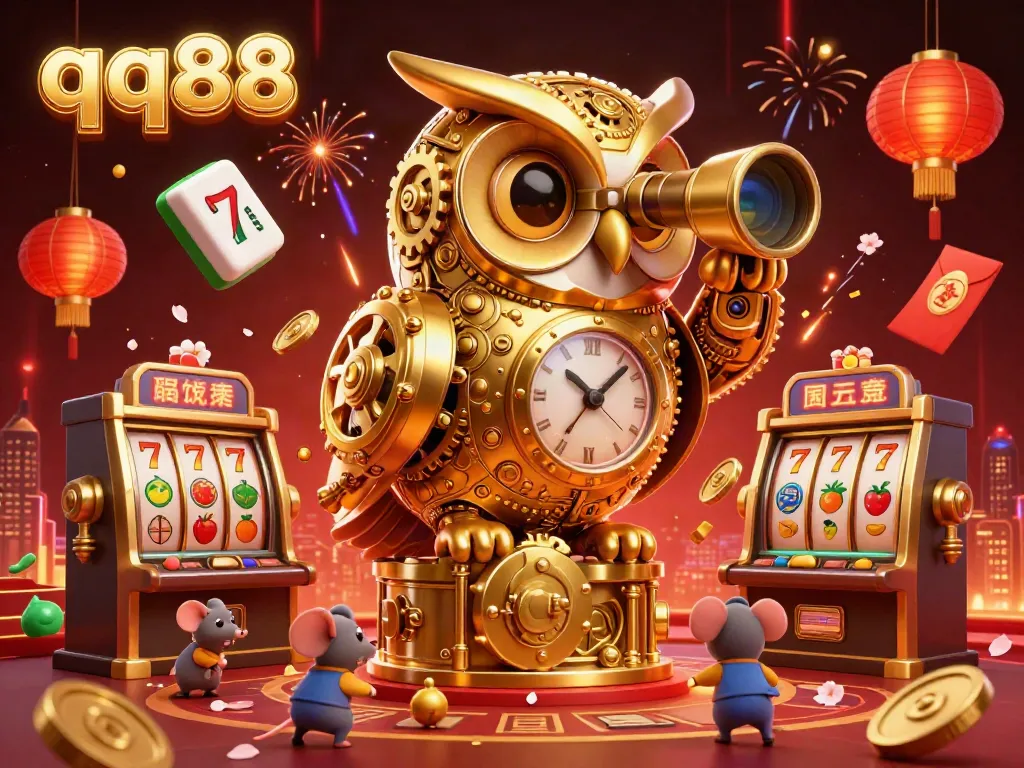 Experience thrilling gameplay at qq88 with vibrant 3D elements in a dynamic casino scene.