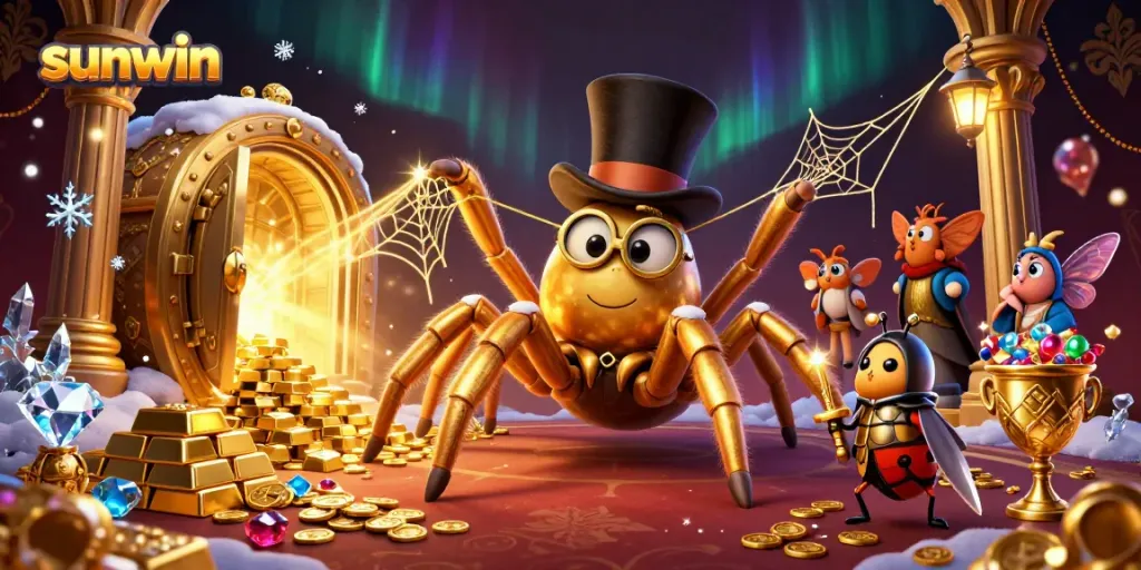 An engaging illustration of sunwin's casino adventure featuring vibrant characters in a dynamic setting.