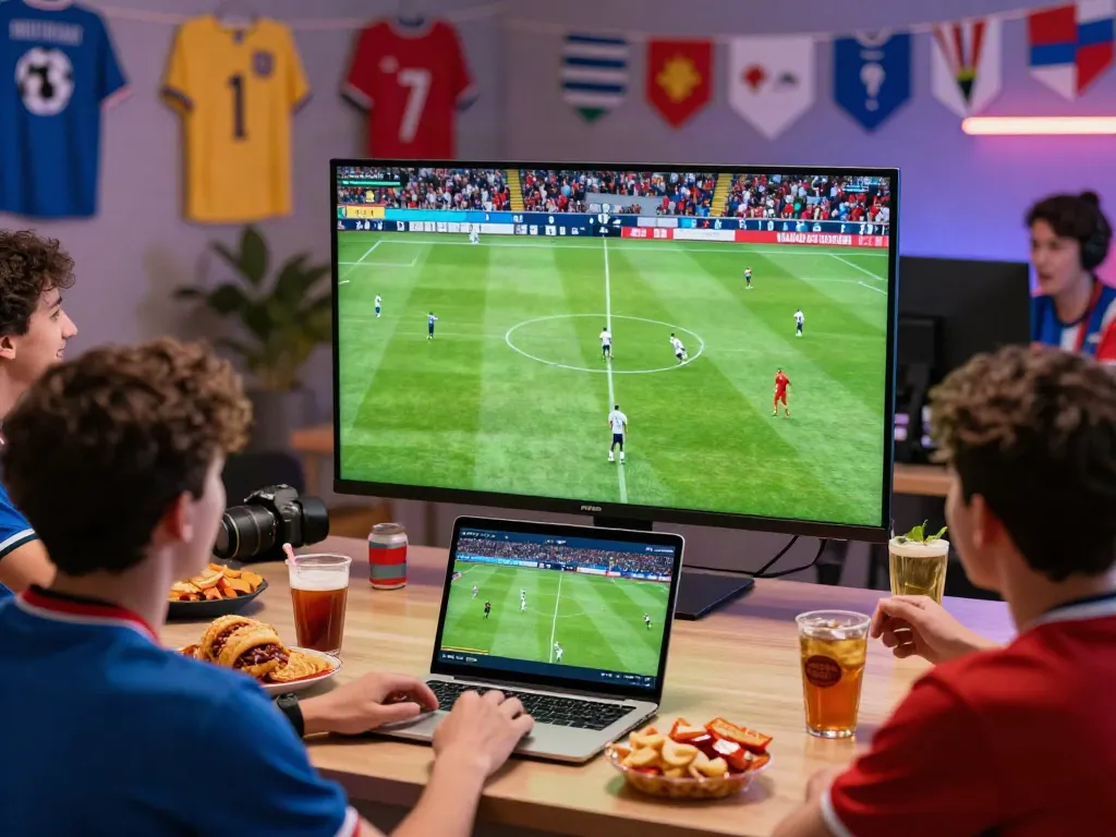 Fan engaging with socolive during a live soccer match streaming.