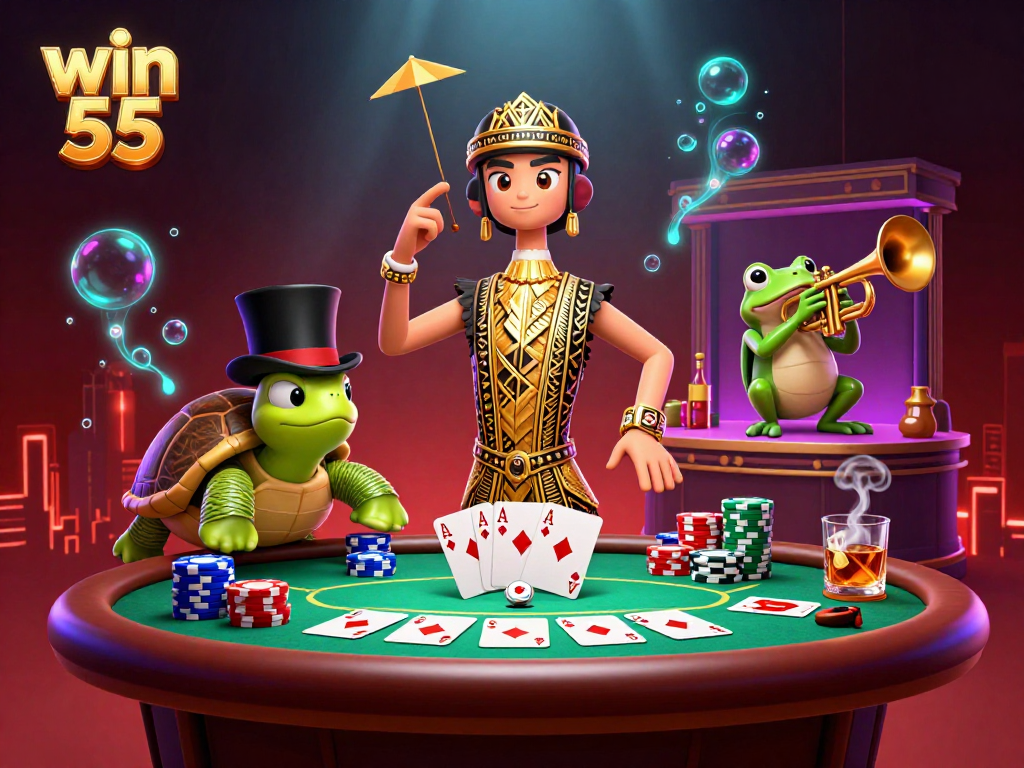 Win 55 showcases a vibrant casino scene bringing excitement to poker enthusiasts.