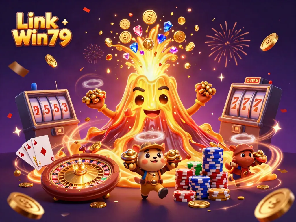 Experience excitement and treasures with Link Win79's golden volcano adventure!