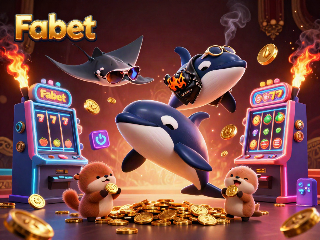 Fabet invites players to enjoy a thrilling jackpot experience with vibrant characters and slot machines!