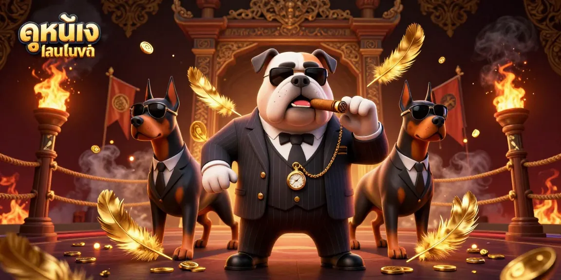 Bet on ดูหนังออนไลน์ with a mafia bulldog and bodyguard Dobermans in a rich 3D casino scene