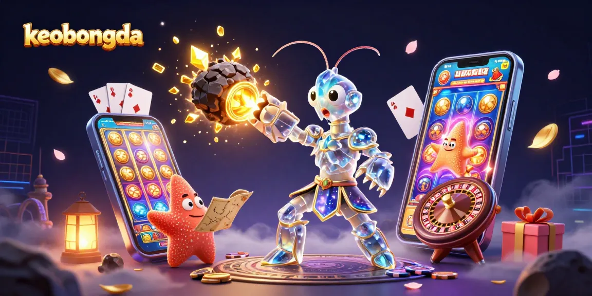 Join the action at keobongda, where a mantis shrimp and starfish explore exciting casino games.