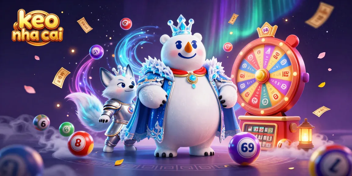 Engage with keo nha cai in a vibrant 3D illustration showcasing exciting lottery elements and dynamic characters.