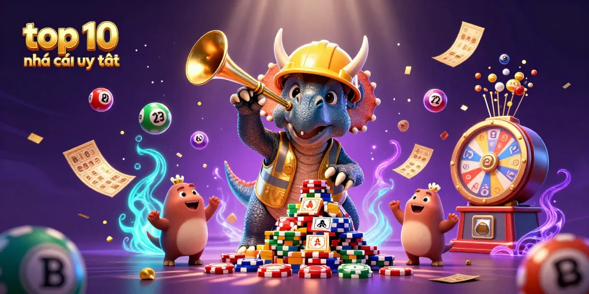 Play top 10 nhà cái uy tín while enjoying a vibrant 3D casino scene filled with excitement.