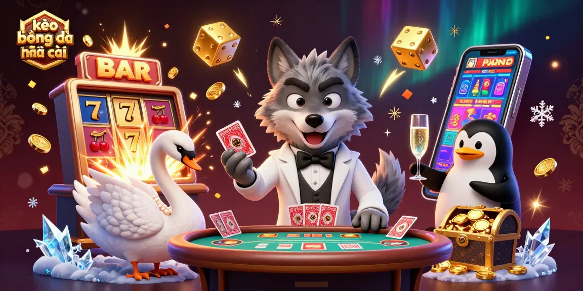 Engage in exciting bets with kèo bóng đá nhà cái in this lively casino scene featuring dynamic characters.