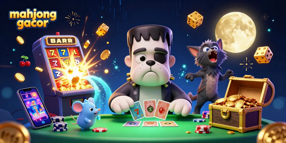 Experience thrilling mahjong gacor gameplay with interactive characters and casino elements in a vibrant scene.