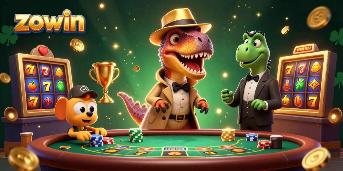 Zowin offers thrilling jackpot experiences with dynamic slot reels, colorful fruits, and winning characters.