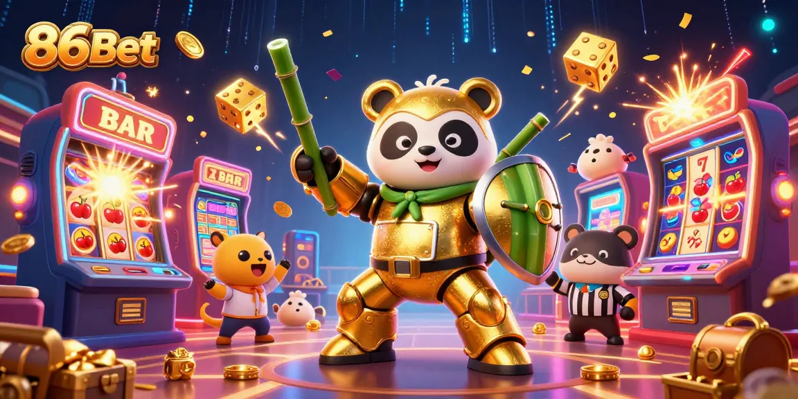 Experience dynamic wins with 86Bet's colorful illustrations of online casino adventures.