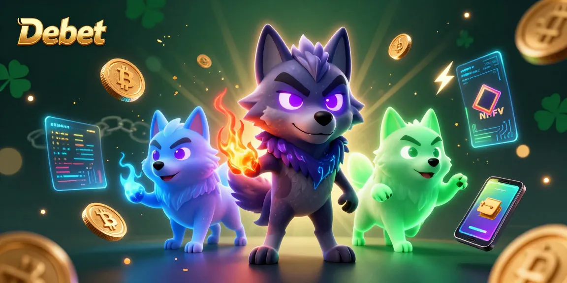 Engaging scene of Debet's ghostly wolf characters highlighting winning strategies in cryptocurrency gaming.