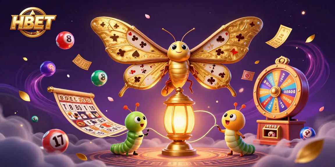 Engage with HBET's vibrant casino scene of luck and entertainment, featuring dynamic illustrations of lottery and gaming elements.