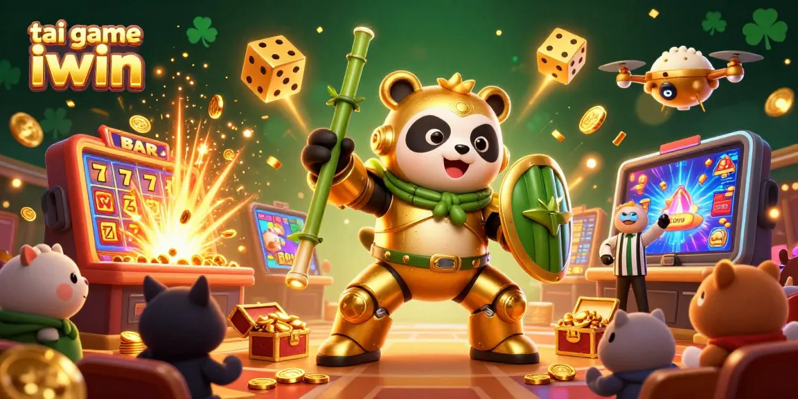 Spin the reels with tai game iwin in this vibrant, animated casino celebration.