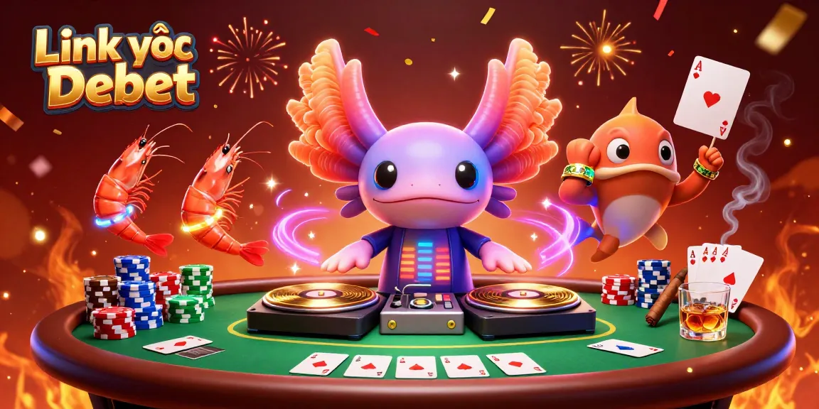 Experience vibrant action at the gaming table with Link vào Debet featuring a lively DJ and poker scene.