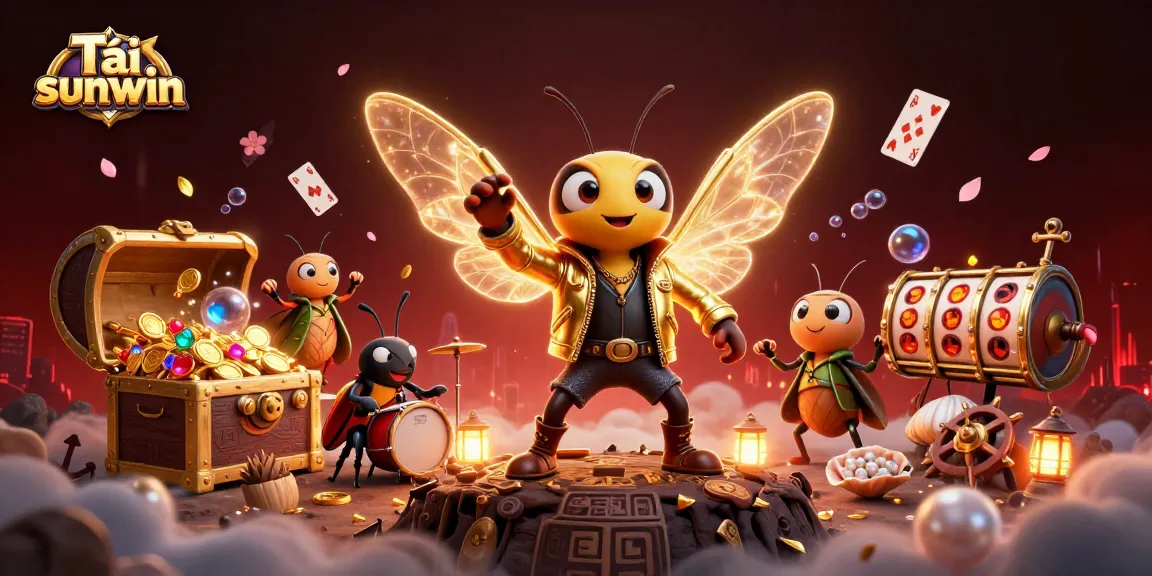 Tải sunwin to experience thrilling gameplay in this vibrant casino illustration with dynamic characters.