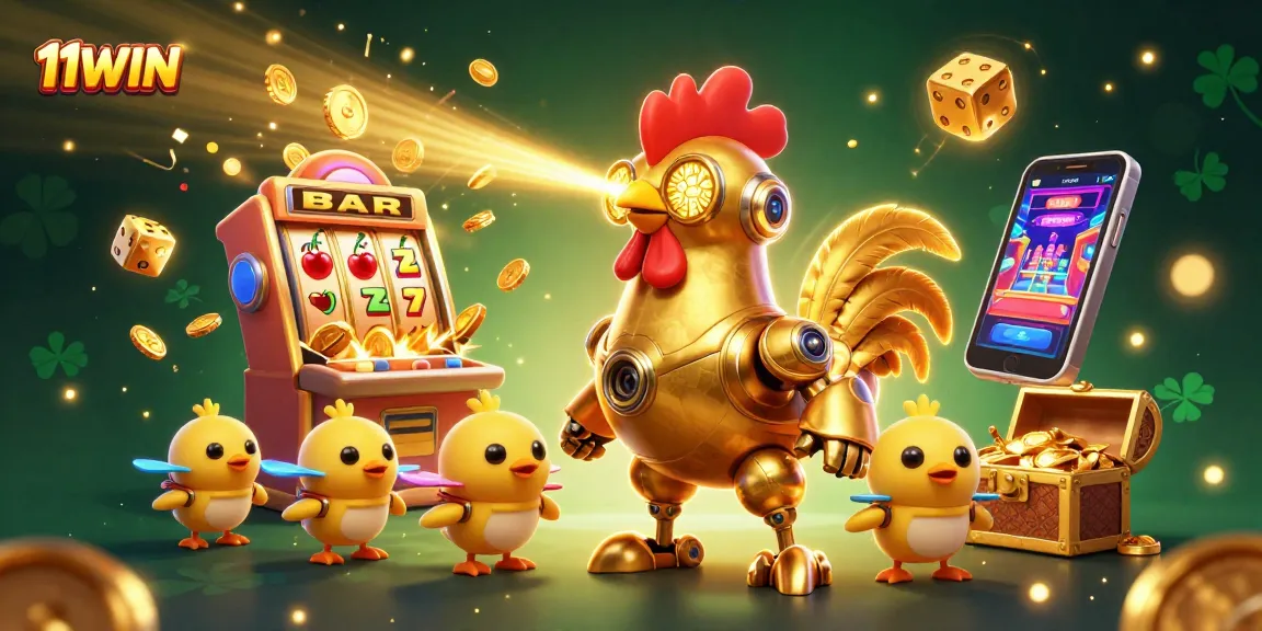 Experience thrilling wins at 11WIN's dynamic casino scene filled with vibrant gaming elements.