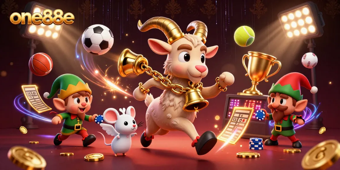Join in thrilling gameplay at one88e, featuring playful characters and dynamic sports betting excitement.